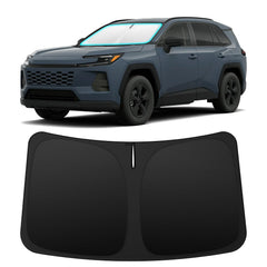 INSAUTO front view installed on 2026 RAV4 windshield showing precise fit and coverage