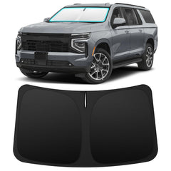 INSAUTO front view on Suburban showing full windshield coverage and protection