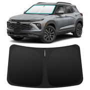 INSAUTO front view showing custom-fit Trailblazer shade reducing glare