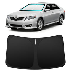 INSAUTO front view showing custom-fit windshield coverage and precise edges protection