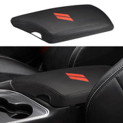 INTGET front view of console cover showing fitted look and sporty red slashes for protection