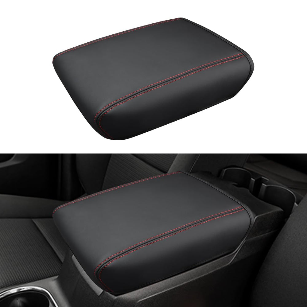 INTGET front view of center console cover showing fit and sleek look, improves cabin protection