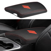 INTGET front view of console cover showing fit and red stitch benefit of style