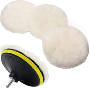 IPELY front view of 6-inch wool pads kit showing included parts and benefits