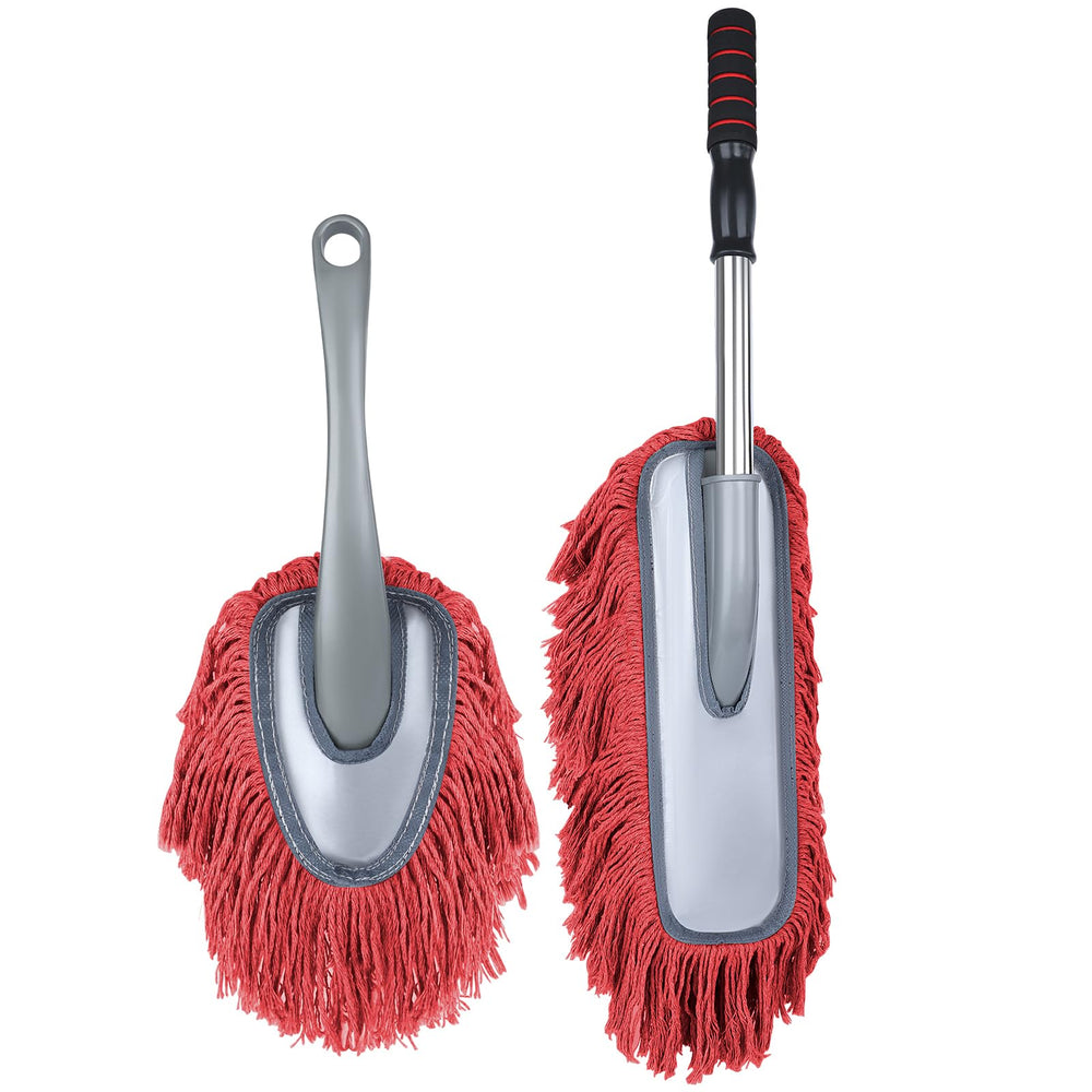 IPELY large duster front view showing full head and handle, protects paint