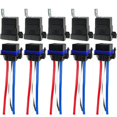 iRhapsody front view of five-relay kit showing compact waterproof housings and secure terminals for reliable switching