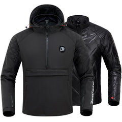 IRON JIA'S front view of jacket showing slim fit and protection benefits