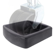 iSaddle front view of dual wheel dock showing fit and protection
