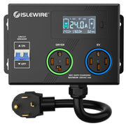 islewire front view plugged in showing compact design and safe outlet sharing