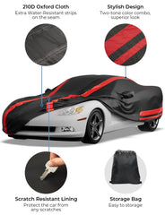 ISSYAUTO elastic hem detail that secures cover and prevents lift