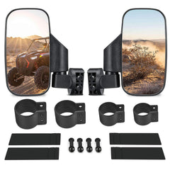 ISSYZONE front view mounted mirror shows clear rear visibility benefit
