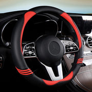 iwantit front view passion red steering wheel cover showing sporty look and grip