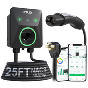 IYILO front view of charger showing compact housing and branding for dependable home charging