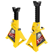 Jack Boss front view of two stands shows stable pair for secure vehicle support