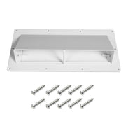 Jack Boss front view of vent cover showing profile and mounting holes, durable protection