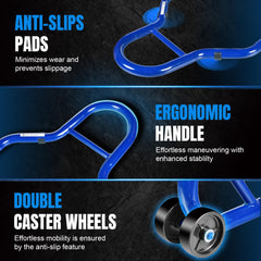 Jack Boss polypropylene caster wheels detail for smooth rolling and stability