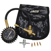 JACO RapidFlow front view of gauge and rubber guard showing durability benefit