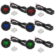 JAMHER front view of three-color voltmeter set showing clear LED readings and easy identification