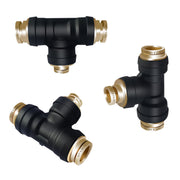 Japtend front view of 3pcs DOT tee fittings showing compact pack and quick install benefit
