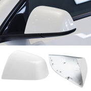 Jaronx front view mirror cover showing clean pearl white finish and easy swap benefit