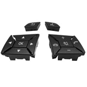Jaronx front view of black replacement steering wheel buttons showing OEM fit