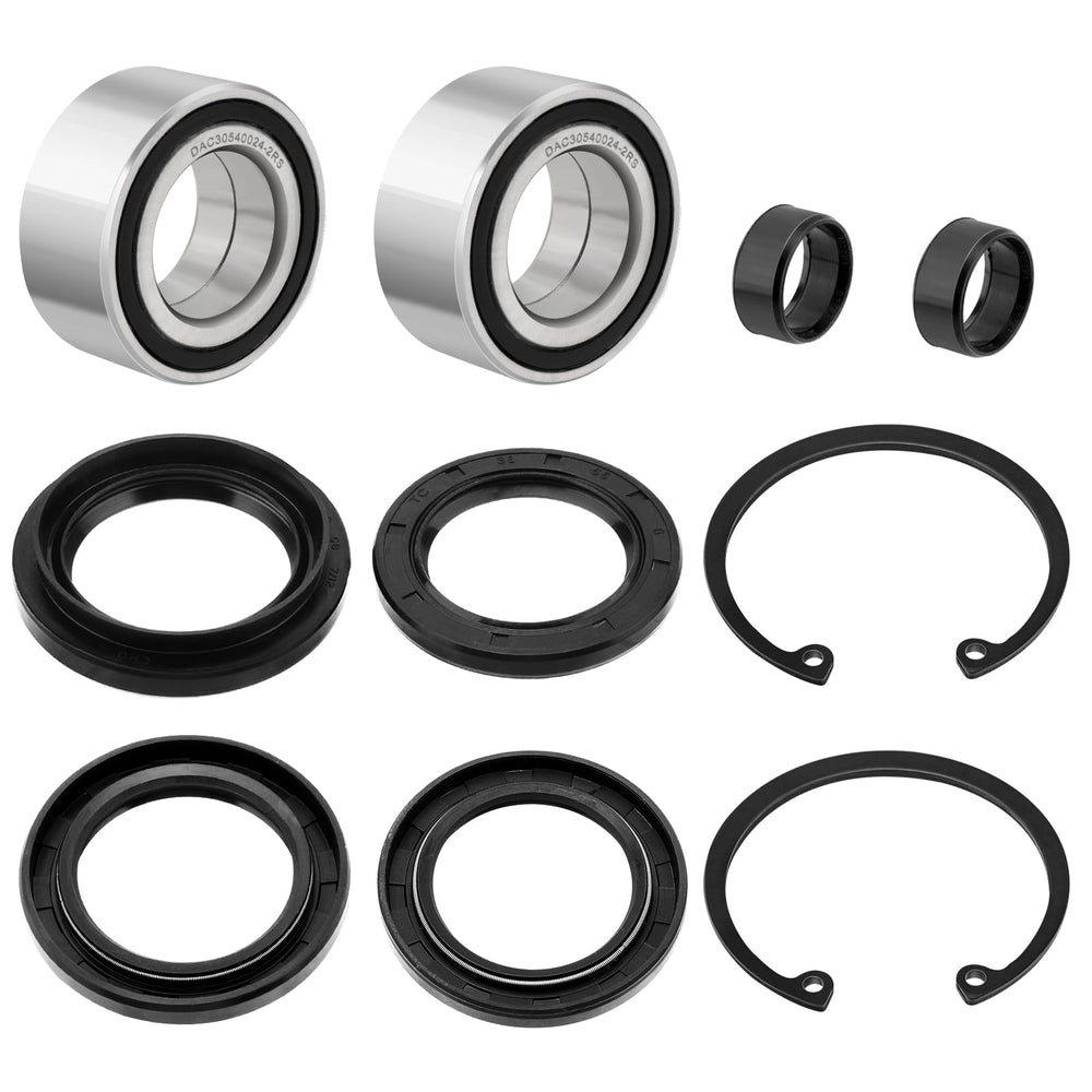 JAVIK kit packaging showing complete front bearing and seal set and quick identification benefit