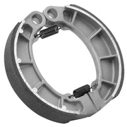 JAVIK front view of rear brake shoes showing complete replacement set and clear fitment benefit