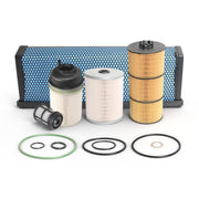 JAVOUKA front packaging for Freightliner filter kit showing complete set and fitment benefit