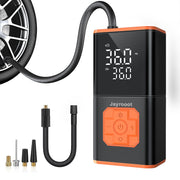Jayrooot front view showing display and hose, convenient roadside use