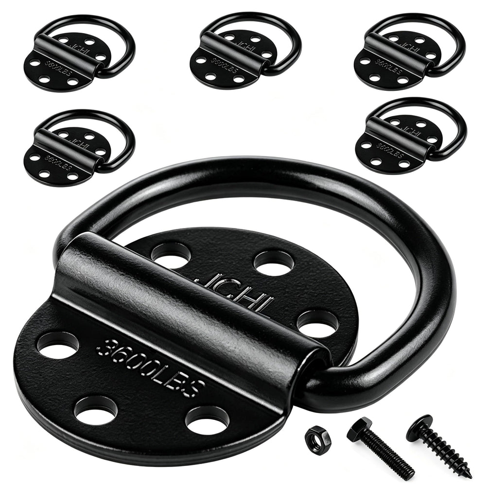 JCHL D-ring front view showing mounting holes and solid construction for secure anchoring