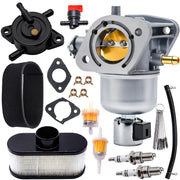 JDLLONG carburetor front view showing replacement fit for Kawasaki engines and reliable fuel flow
