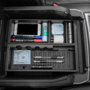 JDMCAR front view of console insert showing tidy compartments and easy access