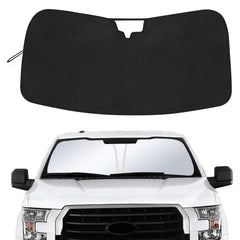 JDMCAR front view installed on F-150 windshield showing full coverage and cooler cabin