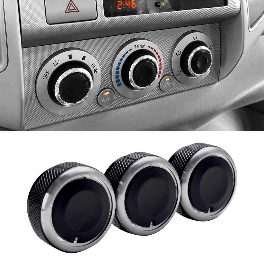 JDMCAR front packaging showing three HVAC knobs and fitment benefit