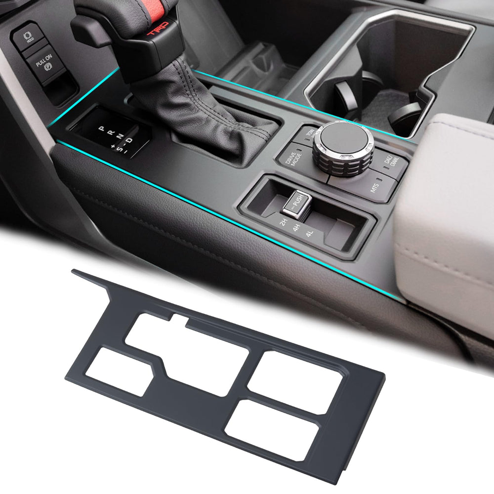JDMCAR front view of gear shift panel cover showing precise fit and protection