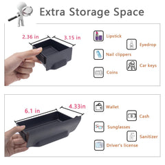JDMCAR side view showing non-slip sponge pads keeping drawer secure