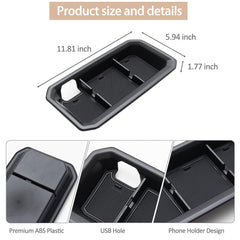 JDMCAR tray with dividers holding small items for quick access