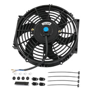 JDMSPEED front view 10-inch fan showing compact airflow benefits
