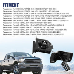 JDMSPEED hoist installed under truck showing restored spare access and roadside convenience