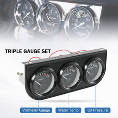 JDMSPEED water temperature gauge close-up showing temperature range visibility