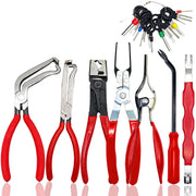 JDUanL front view of 7-piece pliers set showing organized tools for quick access and versatility