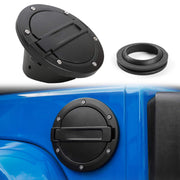 JeCar front view of fuel filler door shows sleek, sporty upgrade benefit