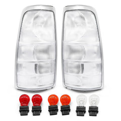 Jecoupoon front assembly on Silverado showing clear lens and improved styling