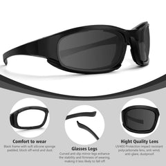 Jeemeele blue lens detail reflecting environment to reduce glare and improve clarity