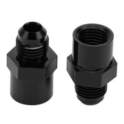 Jetuplusllc adapter front view showing both -6AN ends and metric threads for clean conversion
