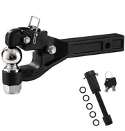 JEXTRA front view pintle hitch showing robust forged steel and powder coat protection