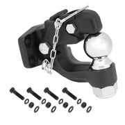JEXTRA pintle hitch front view showing full assembly and sturdy construction