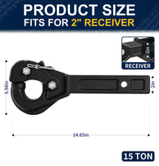 JEXTRA pintle hitch locking pin detail showing secure pin for reliable towing safety