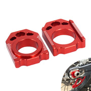 JFG RACING front view of red axle block showing precise fit and improved durability