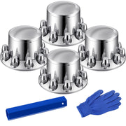 JiiinMiiin front packaging showing four axle covers and included wrench for easy installation